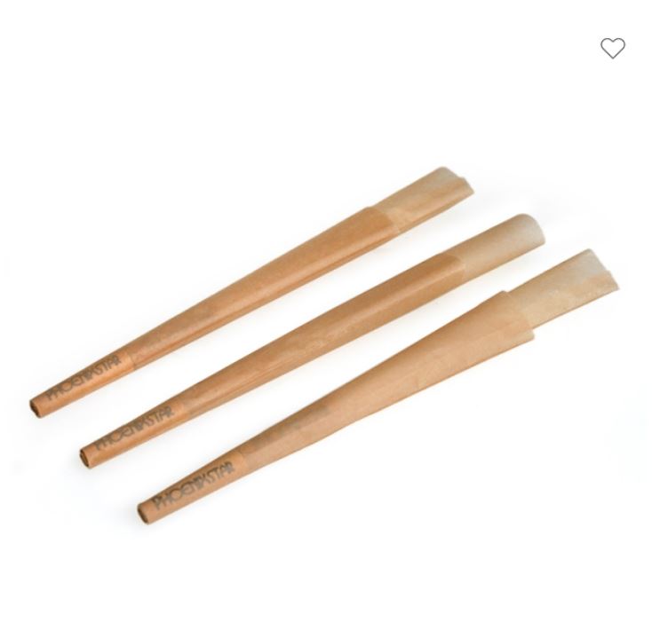 Phoenix Star Glass Pre Rolled Cones, King Size, 6 Pieces