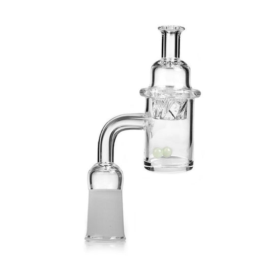 Phoenix Star 25mm Quartz Banger with Helix Cap | 14mm Male & Female | Glow-in-the-Dark Marbles