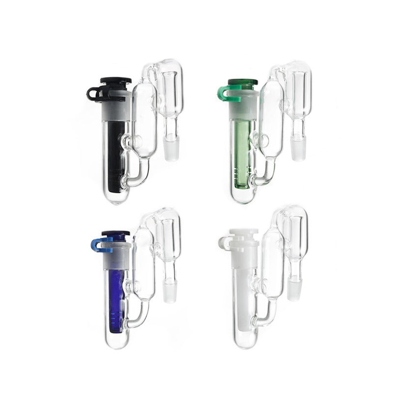 Phoenix Star ที่ดักจับขี้เถ้าแบบ Recycler Glass ขนาด 14 มม. 45° พร้อมก้าน Downstem และคลิป