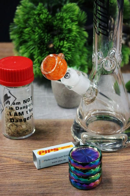 Heisenberg Orange Smile Bowl with Roll Stopper 14.5 mm / 18.8 mm
