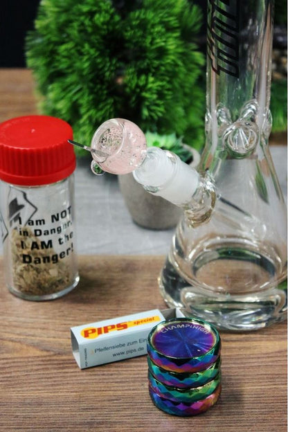 Heisenberg Pink Smile Bowl with Roll Stopper 14.5 mm / 18.8 mm