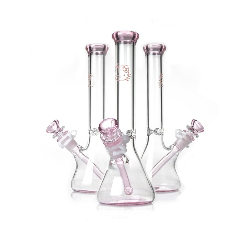 Pink Beaker Bong 25 cm 5 mm Hello Kitty