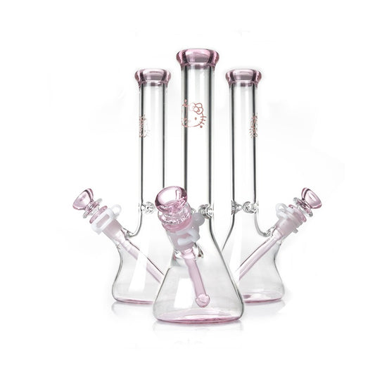 Pink Beaker Bong 25 cm 5 mm Hello Kitty