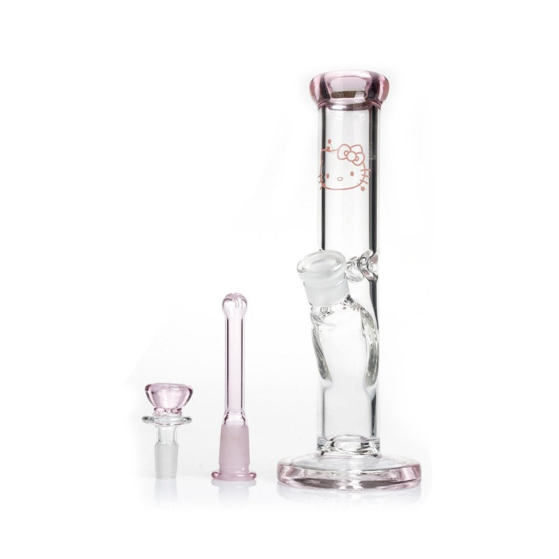 Pink Cylinder Bong 25 cm  5 mm   Helo Kitty