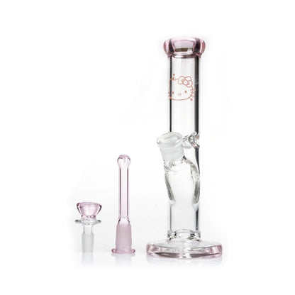 Pink Cylinder Bong 25 cm  5 mm   Helo Kitty