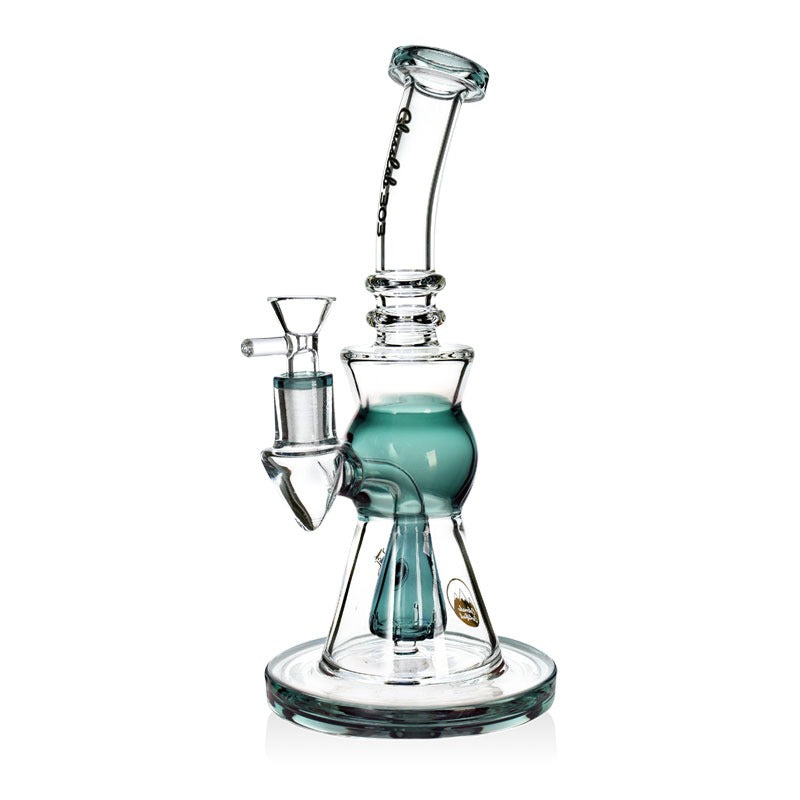 Phoenix Star Glass 9.5 inches with showerhead perc mixed colors