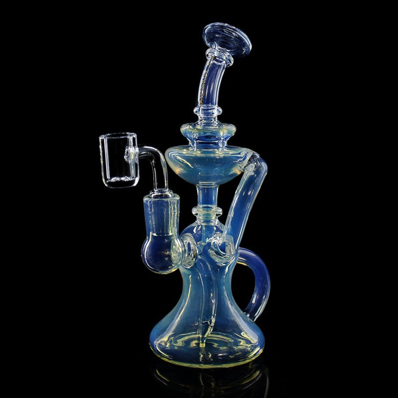 Phoenix Star Glass Recycler Silver Fumed Height: 8 inches