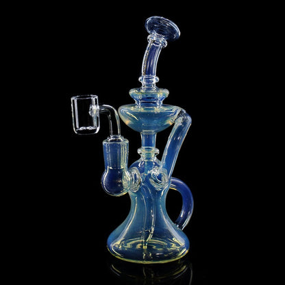 Phoenix Star Glass Recycler Silver Fumed Height: 8 inches