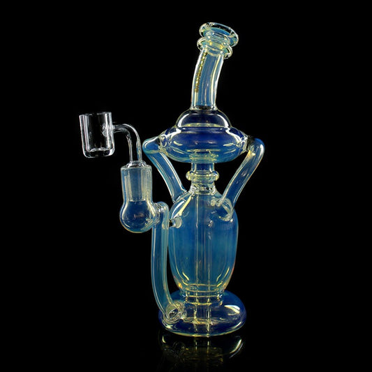 Phoenix Star Glass Recycler with Silver Fumed Height: 9 inches