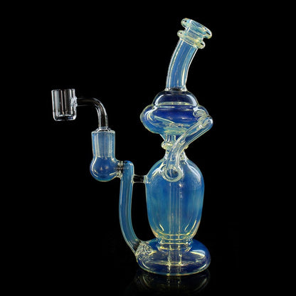 Phoenix Star Glass Recycler with Silver Fumed Height: 9 inches