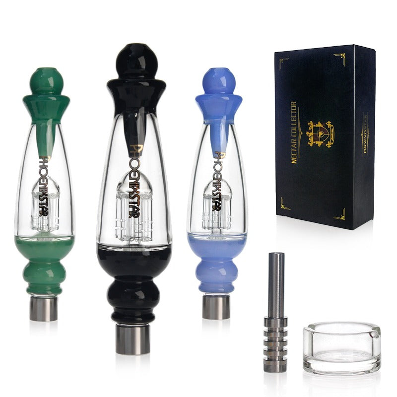 Phoenix Star Tree Perc Nectar Collector Bubbler 6 Inch with Titanium Nail & Wax Dish