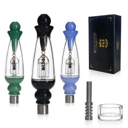 Phoenix Star Tree Perc Nectar Collector Bubbler 6 Inch with Titanium Nail & Wax Dish