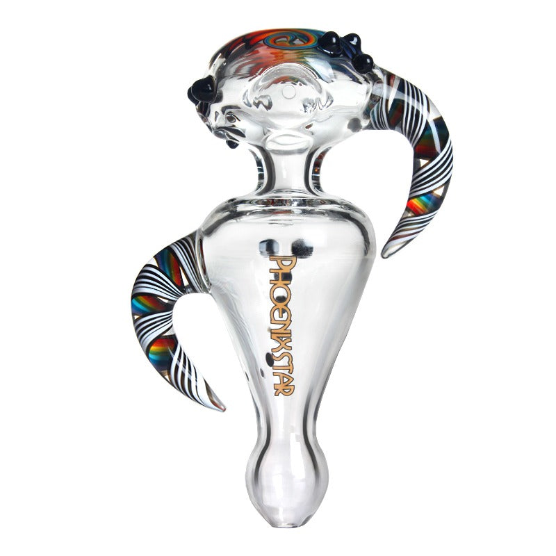 Phoenix Star  Hand Pipe Color Glass With Helix Function