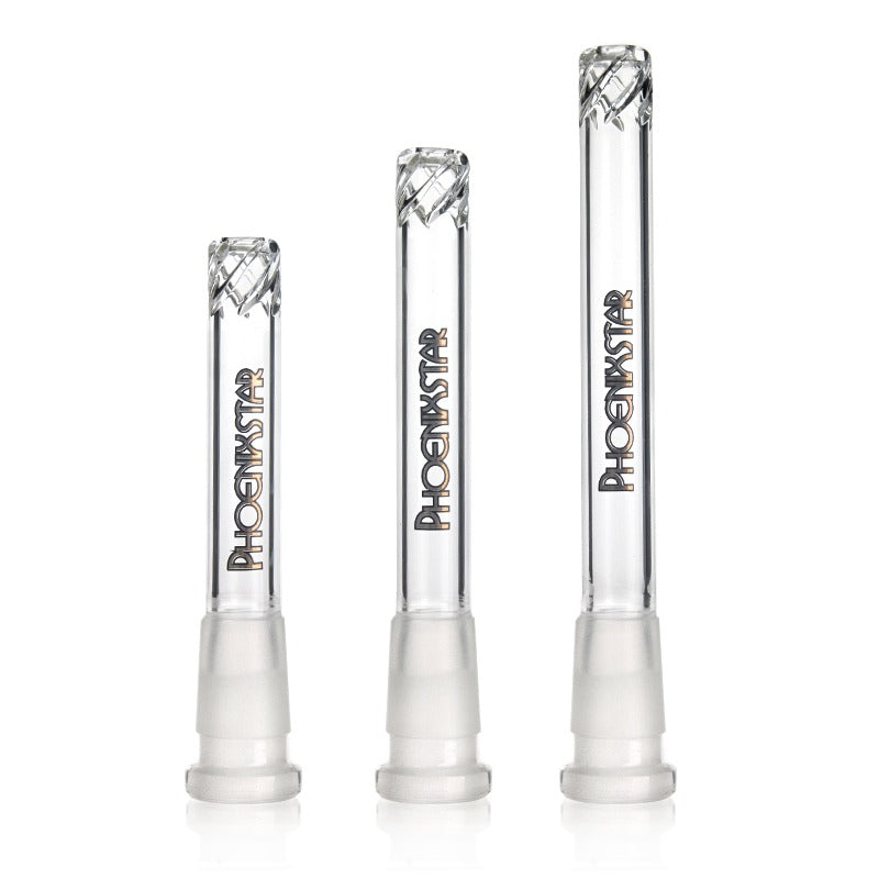 Phoenix Star Glass Bong Downstem Cross Cut