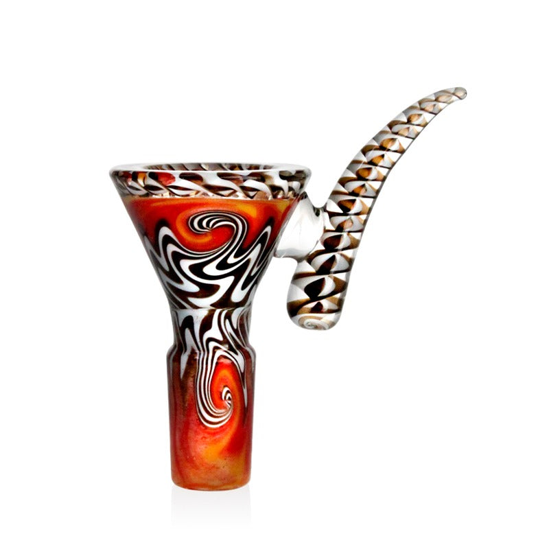 Phoenix Star Wig Wag Funnel Bowl with Horn Handle 14mm