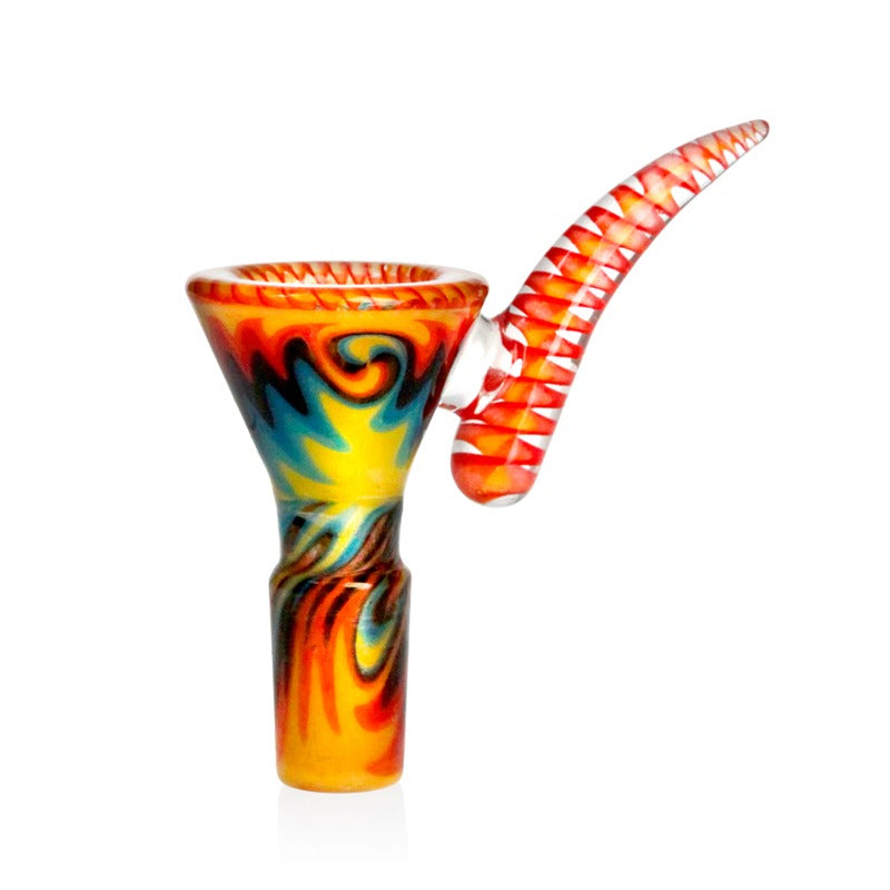 Phoenix Star Wig Wag Funnel Bowl with Horn Handle 14mm