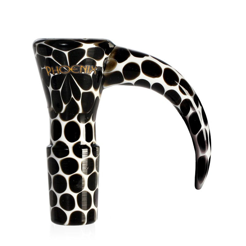 Phoenix Star Bong Bowl With Horn Handle and 4-Hole Screen 18mm