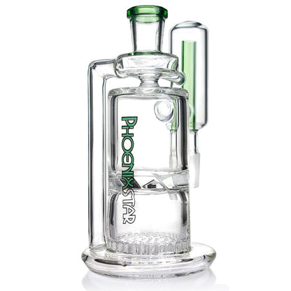 Phoenix Star Ash Catcher 14 มม. 90° พร้อม Turbine & Honeycomb Perc กรองสองชั้น แก้ว