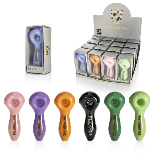 Phoenix Star Glass Spoon Pipe – Integrated 5-Hole Filter