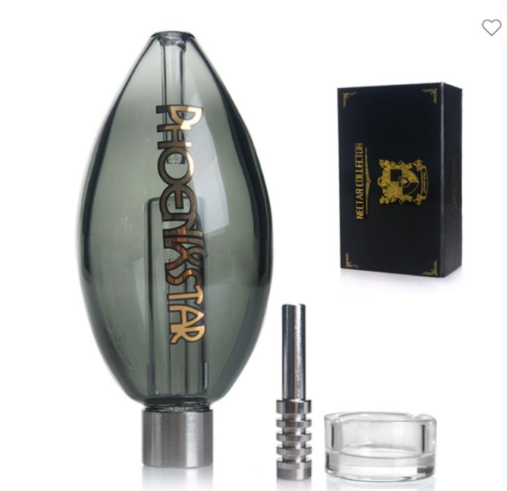 Phoenix Star Glass Mini Nectar Collector Kit  with Titanium Nail & Wax Dish – Portable Dab Kit